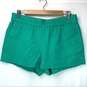 J. Crew blue green elastic waist shorts